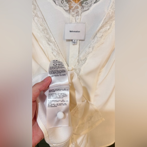 Reformation Cristina Top In Gossamer, brand new without tags, never worn. - Picture 15 of 16